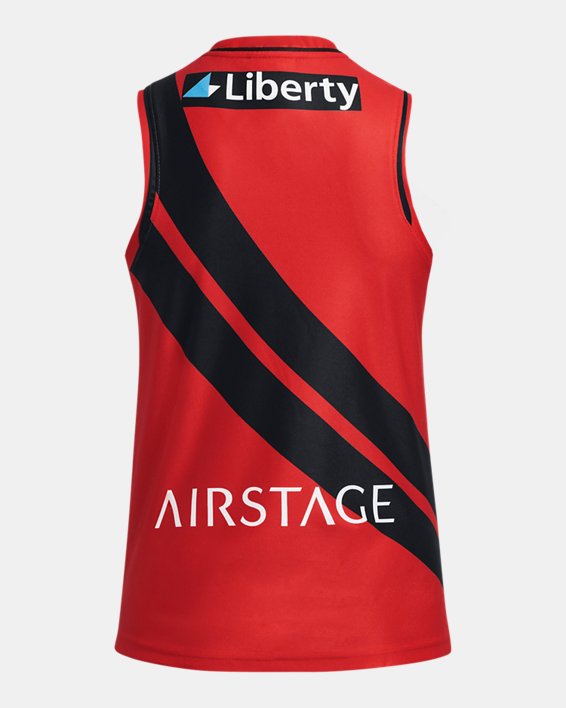 Women's UA EFC AFL Replica Sleeveless Guernsey in Red image number 3